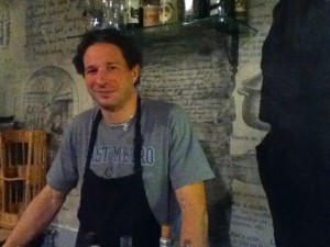 Giorgio, the co-proprieter of Chat Noir Chat Blanc restaurant at the bottom of our building.