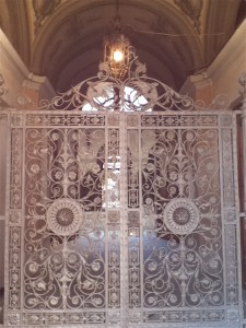 Just beyond the huge wooden doors are huge iron gates leading to the courtyard and our ground floor apartment